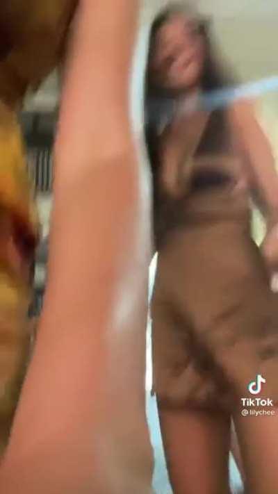 Lily Chee side boobs