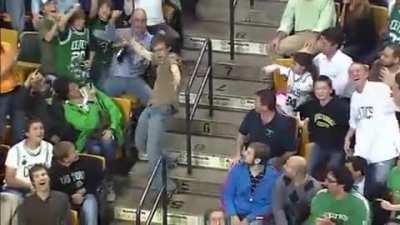 Bon Jovi fan breaks out dancing at a Celtics game (2013)