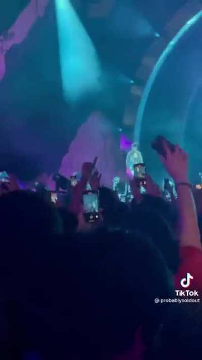 Footage of Travis Scott (scary thug gangster rapper) inciting riots in the crowd