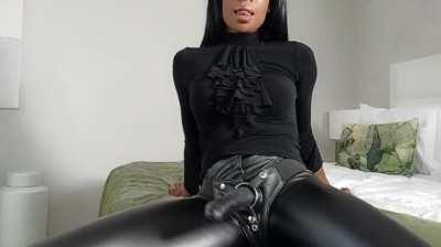 Spread your ass, naughty boy and let me rough it up with my big black cock!