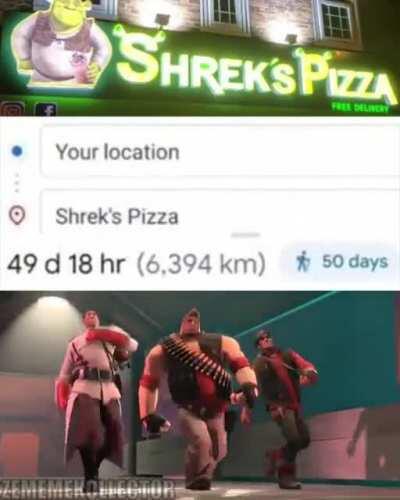 Me and the boys going to shrek pizza