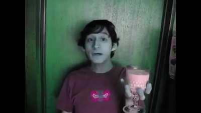 Nicholas Alexander consumes the strawberry chalice