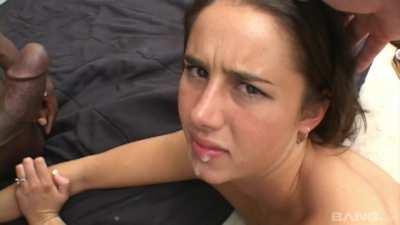 Young Kacey Kox learns how to swallow cum