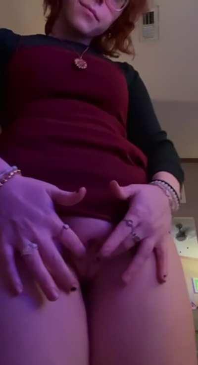 no panties so u can have easy access to my cute little pussy