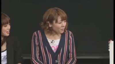 The birthday girl does tongue twisters