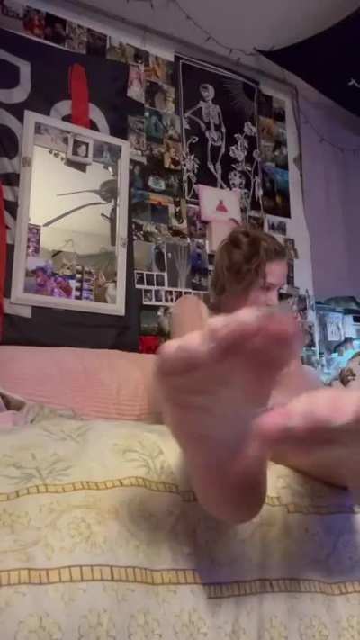 Sit There & Stroke Foot Boy I want A Big Load