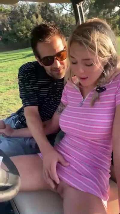 Gabbie Carter gets creampie on the golf field