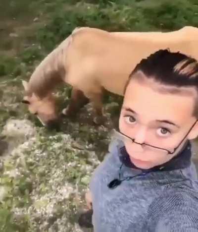 When she got down low and the video said 