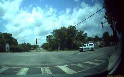 Got a bad feeling when I saw the white truck not slowing down, so I didn’t move.