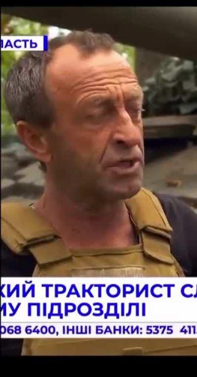 Ukrainian tractor driver complains about how he was treated by the 93rd Brigade. He helped them tow Russian IFVs and tanks, and was hoping to get to keep one for himself he was really upset :)