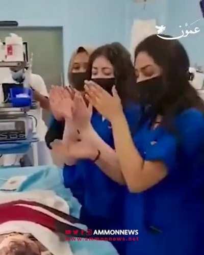 Doctors sing to baby to stop crying during surgery