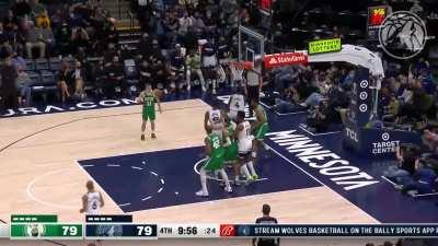 [Highlight] Jaylen Nowell dunks all over Jabari Parker to give the Timberwolves, who are missing all five starters, the lead in the fourth quarter.