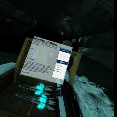 Roblox VR inventory system