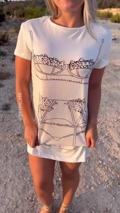 A fun shirt, but what’s under it is even more fun. Trust me with this :)