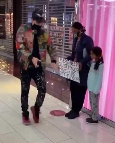 Main character in the mall