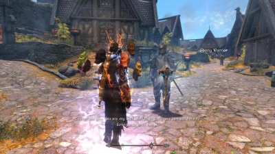 Lore Accurate Dragonborn vs Ebony warrior