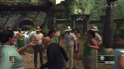 Agent 47 street performance.