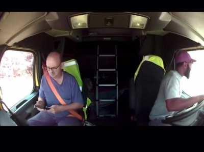 Truck Driving Student goes off on trainer