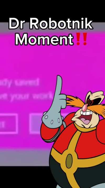 AoSth Robotnik loses his shit over a pc update by briangriffinofficalreal on tiktok