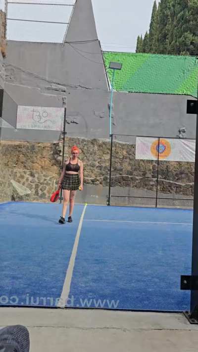 Being naughty at padel practice