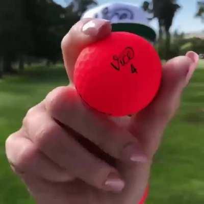 Old Facebook Golf ad Sabrina did. (I stitched her part together a few times)