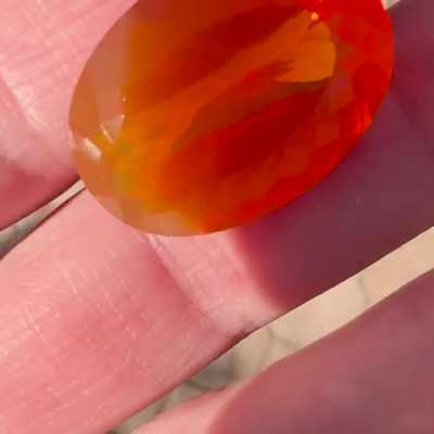 27ct Electric Apricot Brazilian Fire Opal 🔥