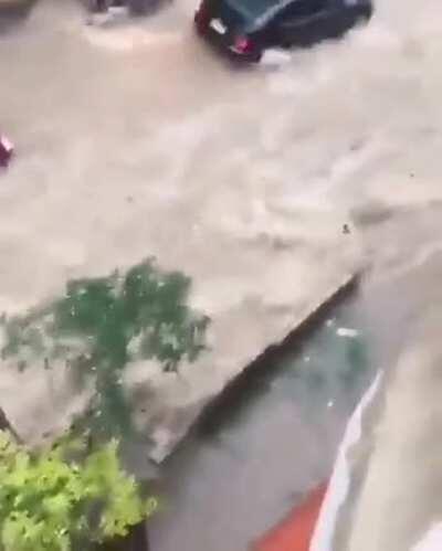 WCGW delivering food through a storm