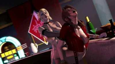 [H/F] aerith gainsborough from Final Fantasy filled up with cum by Futa scarlet ffvii (Artist:blackjr)