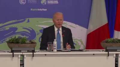 Joe Biden apologizes for repeating himself, loses his place, then repeats himself again.