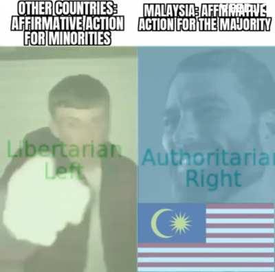 Fun fact: Malaysia is one of the few countries that opposed signing the International Convention on the Elimination of All Forms of Racial Discrimination (ICERD) because they wanted to keep privileges for ethnic Malays