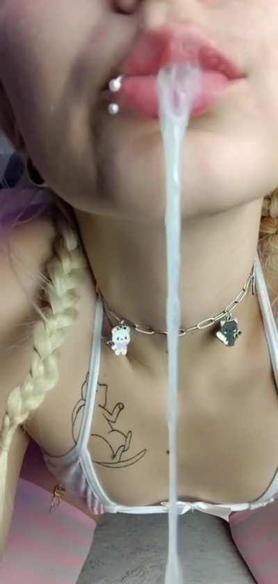 open wide and drink up