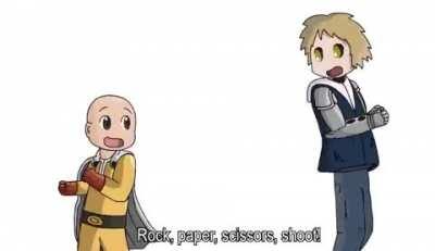 [OC] Saitama and Genos play Rock Paper Scissors