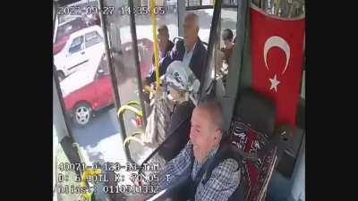 Driver suffers heart attack. 7 injured. Driver hospitalized.