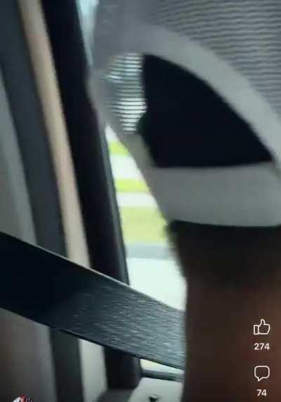 Florida man somersaulting down a main road completely naked