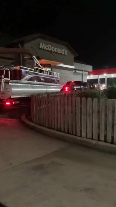 To drive thru McDonald’s.