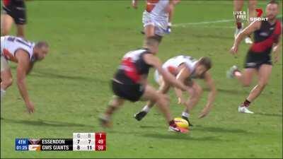 Callan Ward wins a free kick and an Oscar in the same play