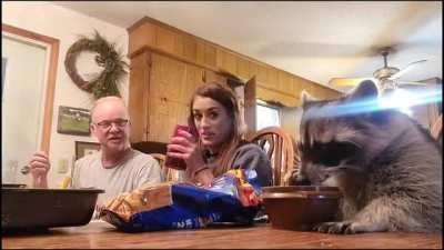 Eating with the family:)