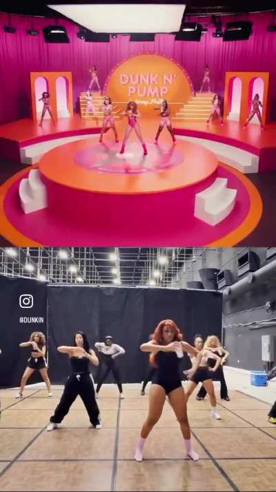 Megan’s rehearsal for Dunkin 🎥