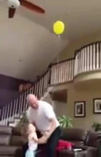 No balloon is lost with dad around