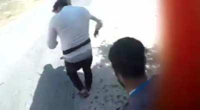 NSFW footage from today. Syrian civilians and first responders take direct hit from SAA heavy artillery. Idlib, Syria. 7/17/2021