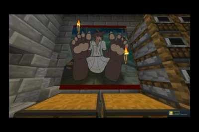 Man looks behind Juno painting in his minecraft base, you won't believe what he finds!