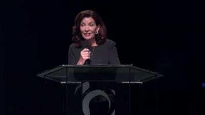 Flashback: Remember when Kathy Hochul baptised the state of NY in the name of the Pfather, Science & Holy Squirt?