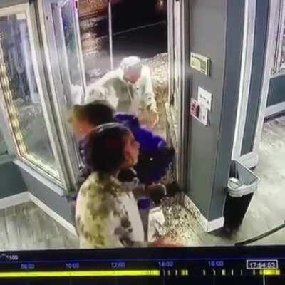 Trying to go home on a cold rainy day.