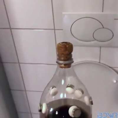 mentos + coke + toilet