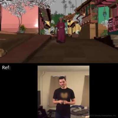 While animating from home, Encanto animator Jonah Sidhom used his bedsheets as a skirt reference.