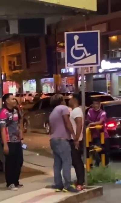 Bully picks a fight with random people