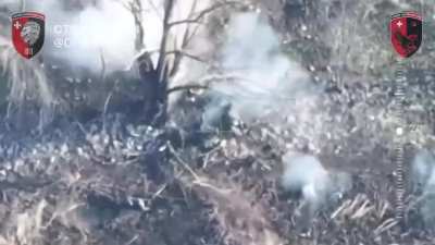 Ukraine's 63rd Mechanized Brigade continues to repel Russian infantry attacks in the Lyman direction, using FPV drones to chase down 21 enemy infantrymen despite efforts to hide, flee, or play possum. Mar. 31, 2025