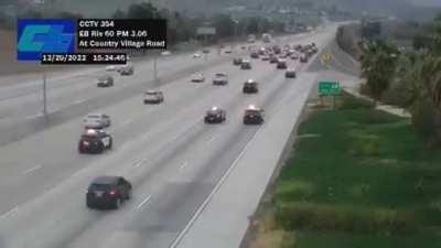 caltrans video of pursuit of suspect of cop killing