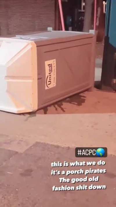Package thief gets tipped in a Porta potty