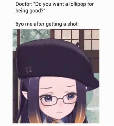 The good ol' days when they still gave out lollipops...